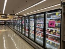 25 doors freezer , 5 doors per unit , glass doors sold per door