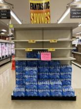 Endcap,36” base, 72” wide, double shelves, 86” tall, freestanding, 6 shelve