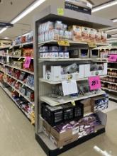 Endcap, 24” base, 48” wide, 86” tall, free standing, 5 shelves