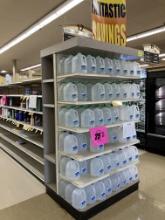 Endcap,36” base, 48”wide, 86” tall, freestanding, 5 shelves,4 level side st