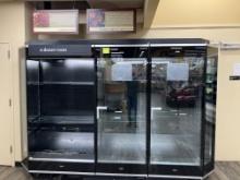 Floral Case 2 glass doors , 1 open bay, display cooler with glass shelves,