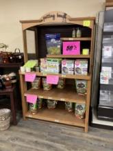Wood display rack 31” deep x 60 “ high x 48” Potting Bench