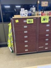 Wood grain locking cabinet 7 drawers 33” wide x 60”