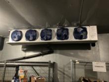 Walk in freezer blower fan, 5 fans in unit