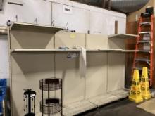 13 ft Wall Gondola 24ft, 79”high, 5 3ft sections, 20” deep, putty color dam