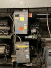 Compressor rack, 1 motor, compressor 1 fan, bottom row compressor not in us