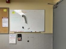 Wipe off board 48” w x 31” t , wall mounted