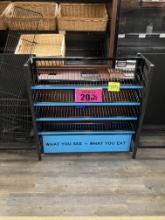 4 shelf metal , 36” t x 36” wide x 9” deep