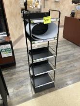 Black 5 shelf display rack 45” tall