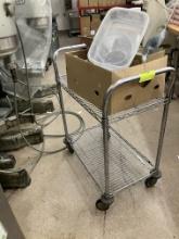Metal rolling utility cart
