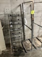 Metal floor stand sign holder
