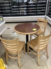 Round Table and 3 chairs set sold together