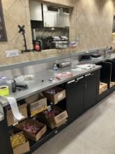 S/S top table 14ft with cabinet storage