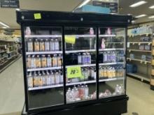Three door glass cooler 6ft x 3.5ft x 82”h