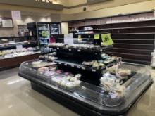 Open air refrigerated 3 tier bakery island 6’w x 10’ long, x 5’ T