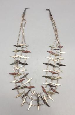 David Tsikewa Zuni Fetish Necklace