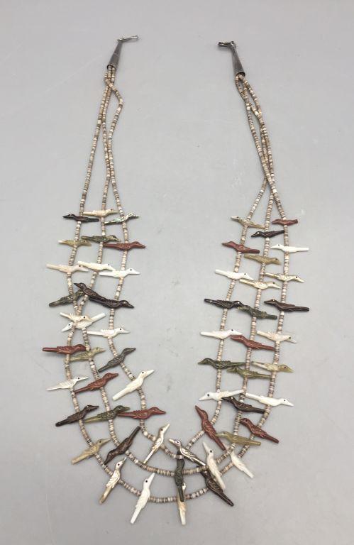 David Tsikewa Zuni Fetish Necklace