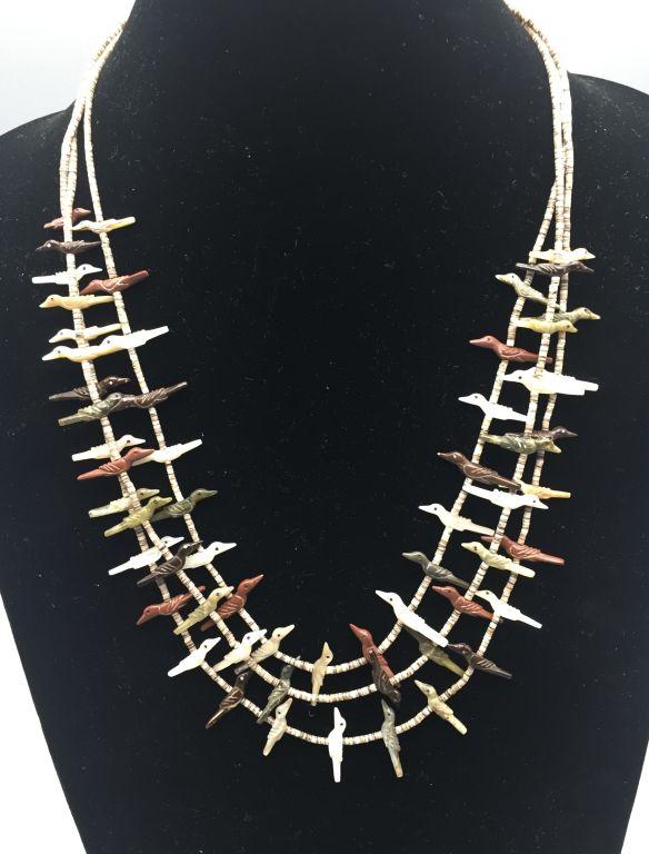 David Tsikewa Zuni Fetish Necklace