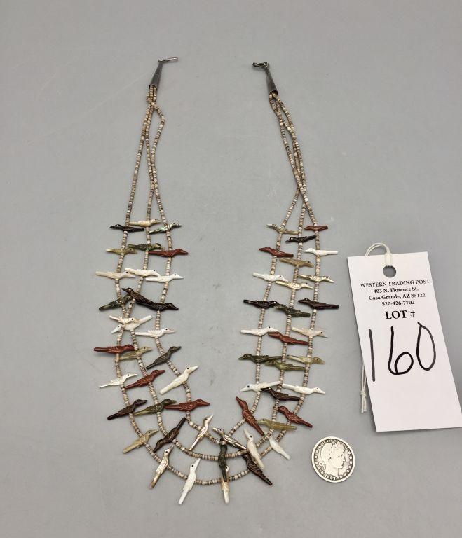 David Tsikewa Zuni Fetish Necklace