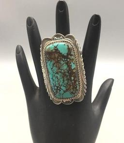 Turquoise and Sterling Silver Ring by Charles Johnson