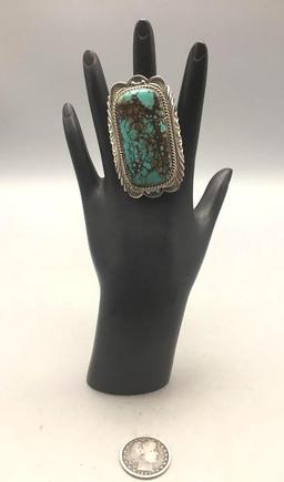 Turquoise and Sterling Silver Ring by Charles Johnson