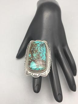 Turquoise and Sterling Silver Ring by Charles Johnson
