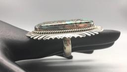 Turquoise and Sterling Silver Ring by Charles Johnson