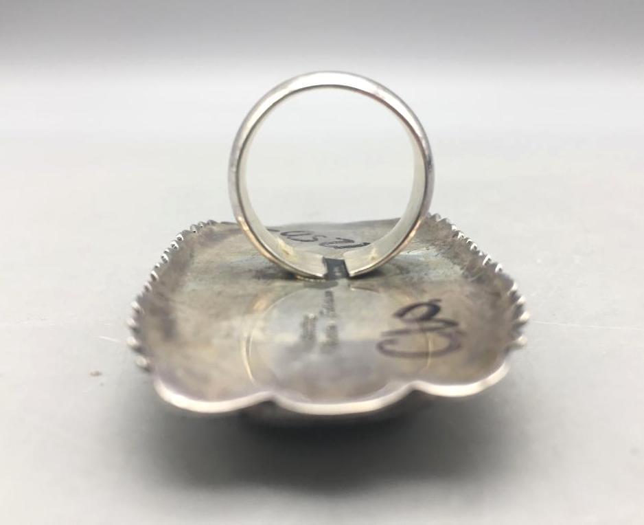 Turquoise and Sterling Silver Ring by Charles Johnson