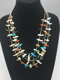 Zuni Fetish Necklace Attributed to Emerson Quam