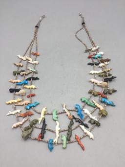 Zuni Fetish Necklace Attributed to Emerson Quam