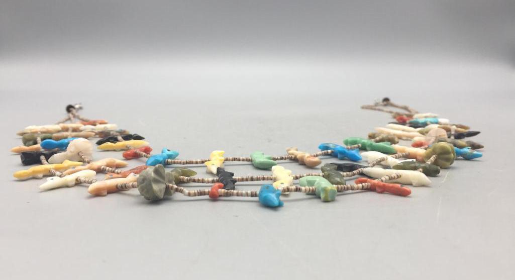 Zuni Fetish Necklace Attributed to Emerson Quam