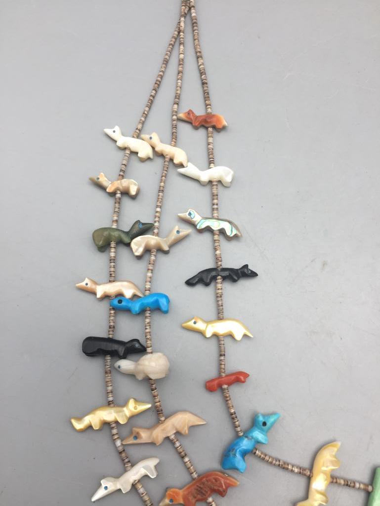 Zuni Fetish Necklace Attributed to Emerson Quam