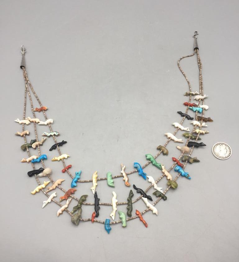 Zuni Fetish Necklace Attributed to Emerson Quam