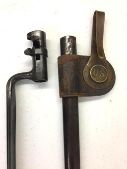 Trapdoor Bayonet with Scabbard and Frog