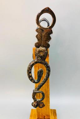 Unique Silver Inlay Snake Bit