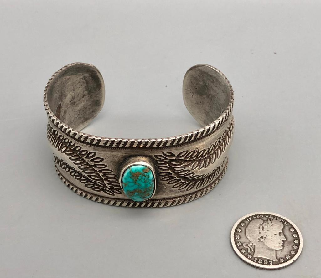 Nice Ingot and Turquoise Bracelet
