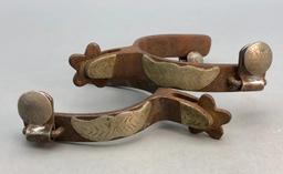 Vintage Crockett Mustache Pattern Spurs