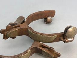 Vintage Crockett Mustache Pattern Spurs