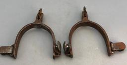 Vintage Crockett Mustache Pattern Spurs