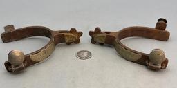 Vintage Crockett Mustache Pattern Spurs