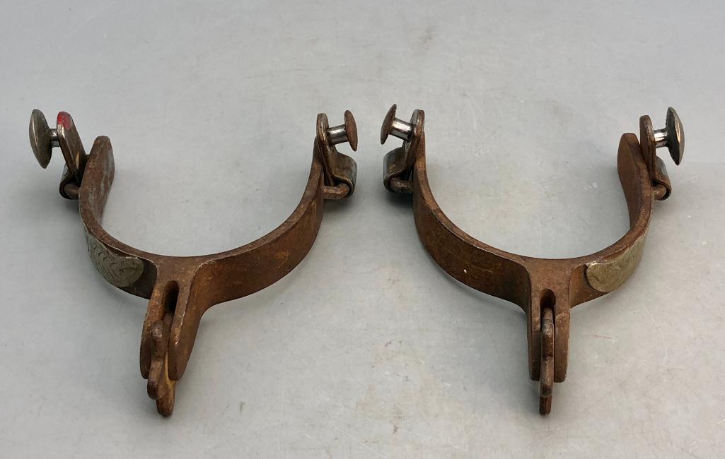 Vintage Crockett Mustache Pattern Spurs