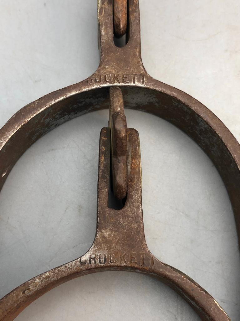 Vintage Crockett Mustache Pattern Spurs