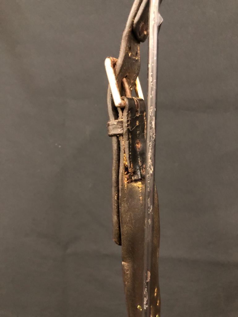 Old Spotted Leather Cowboy Bridle with Spade Bit