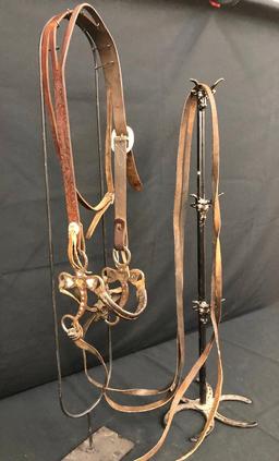 Possible Texas Prison Made Hackamore with Leather Cowboy Headstall