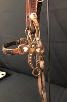 Possible Texas Prison Made Hackamore with Leather Cowboy Headstall