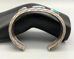 Divine Three Stone Turquoise Bracelet