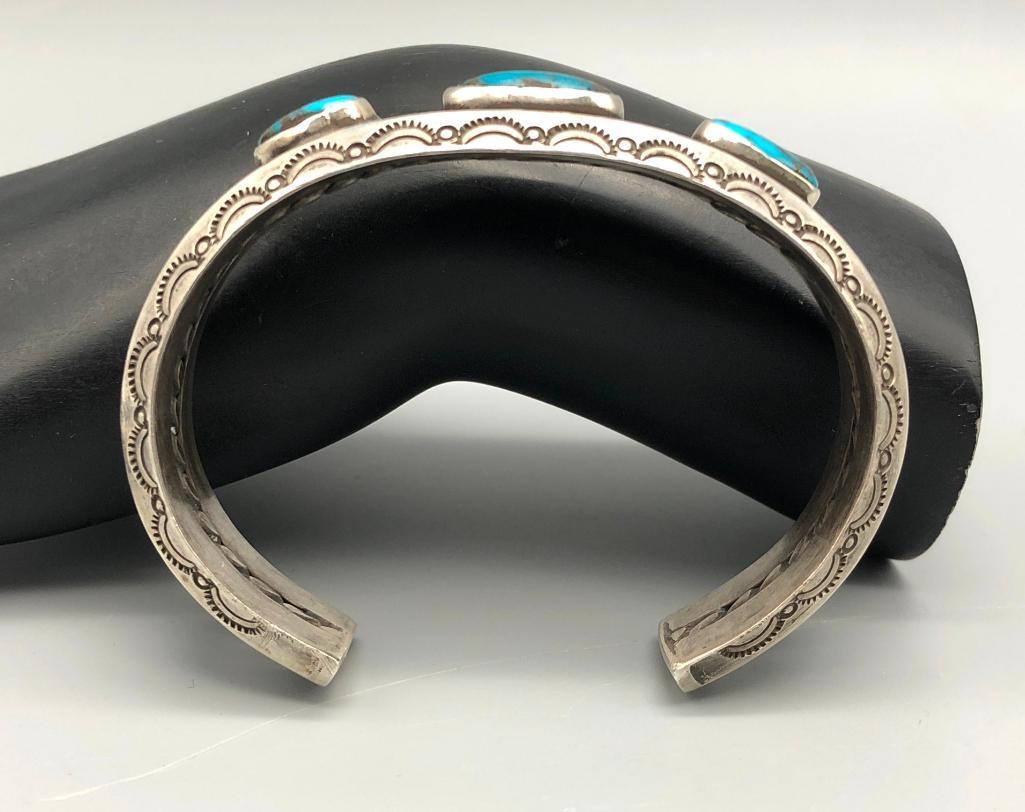Divine Three Stone Turquoise Bracelet