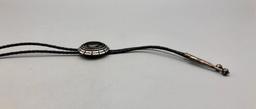 Sterling Silver and Onyx Bolo Tie