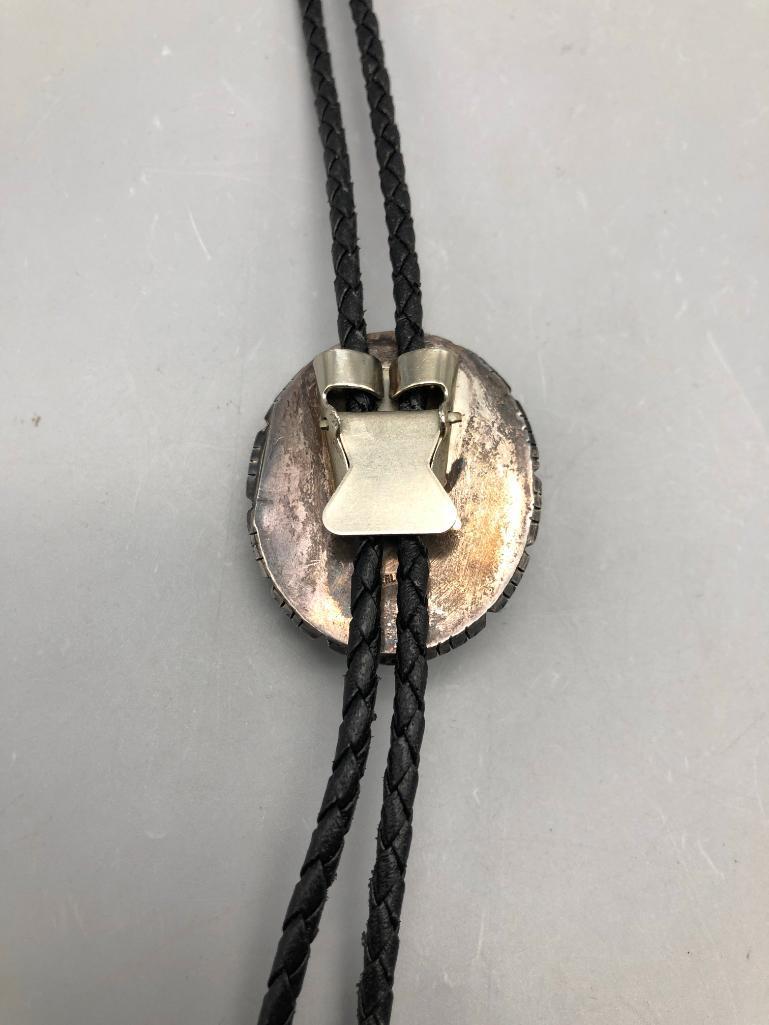 Sterling Silver and Onyx Bolo Tie
