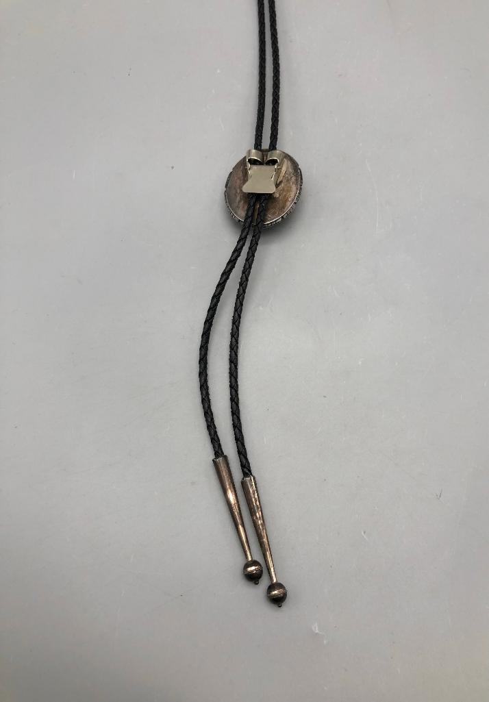 Sterling Silver and Onyx Bolo Tie